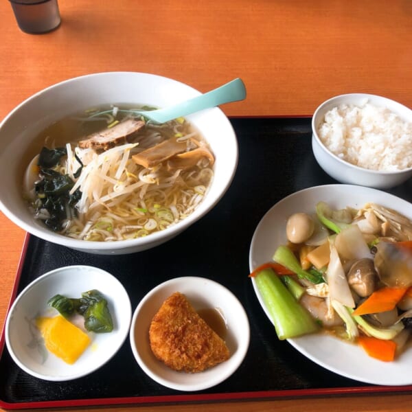 台湾料理 広源 八宝菜+塩ラーメン