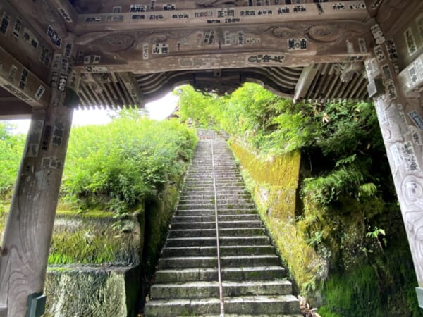 福満虚空蔵尊圓蔵寺 仁王門の後の石段