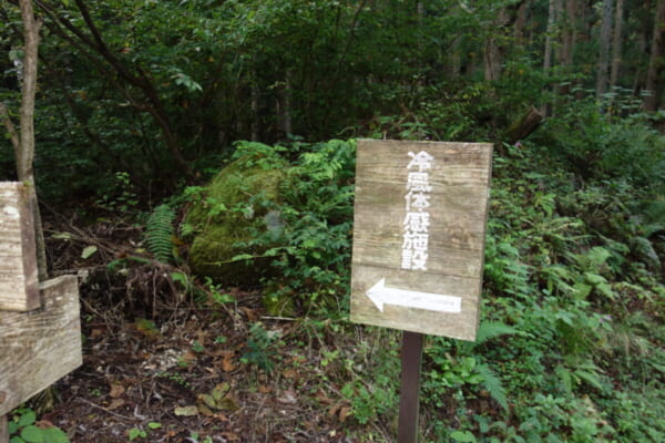 中山風穴地特殊植物群落 冷風体感施設案内