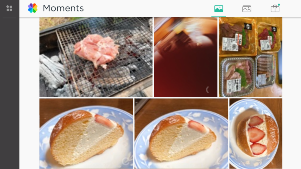 パソコン画面 Moments