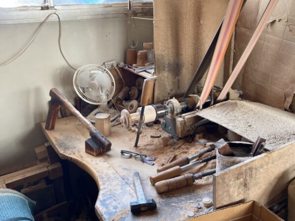 木地師職人さんの工房 道具類