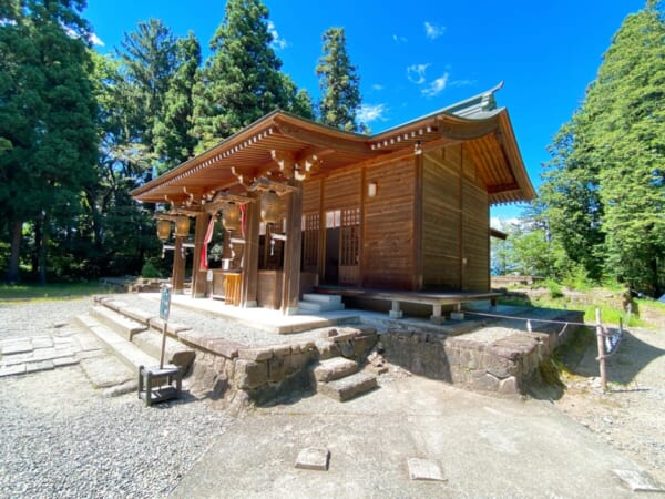 伊佐須美神社 拝殿跡の仮社殿