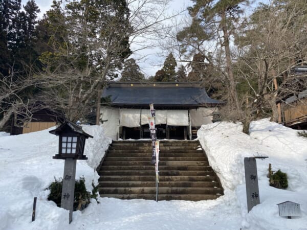 土津神社 雪景色 本殿