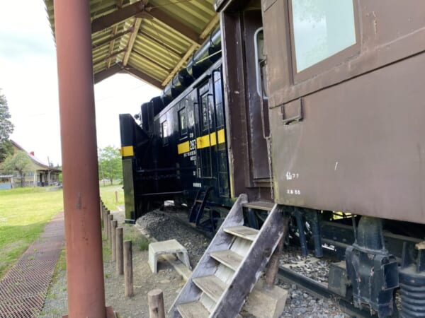 熱塩駅(あつしお駅) 日中線記念館 展示ラッセル車