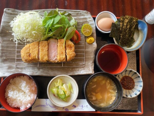 季の郷 湯ら里 ゆきんこ 只見ランチ とんかつ定食