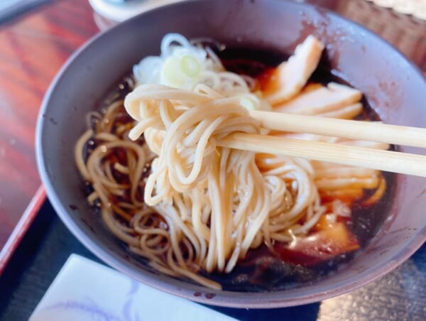 季の郷 湯ら里 ゆきんこ 会津地鶏 冷たい肉そば