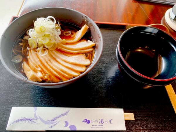 季の郷 湯ら里 ゆきんこ 会津地鶏 冷たい肉そば