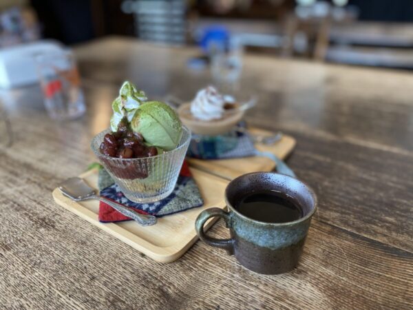 らぐーに 喫茶とカレーの店 ミニあずき抹茶パフェ 喜多方