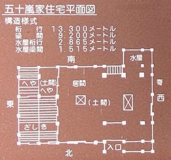 旧 五十嵐家住宅 平面図 只見町 奥会津
