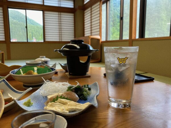 恵比寿屋旅館 夕食 焼酎の八町温泉割り