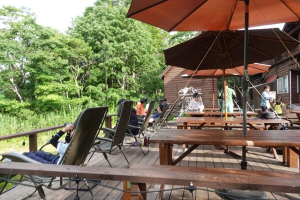尾瀬小屋 デッキ